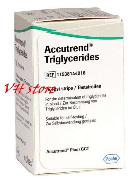 Accutrend Blood Cholesterol Test Strips 25 Teststrip Cholesterols for ...