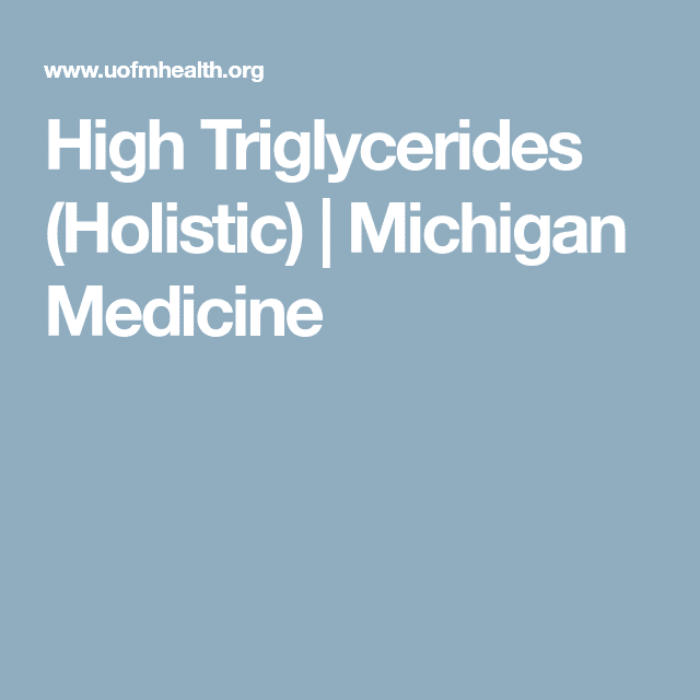 High Triglycerides (Holistic)