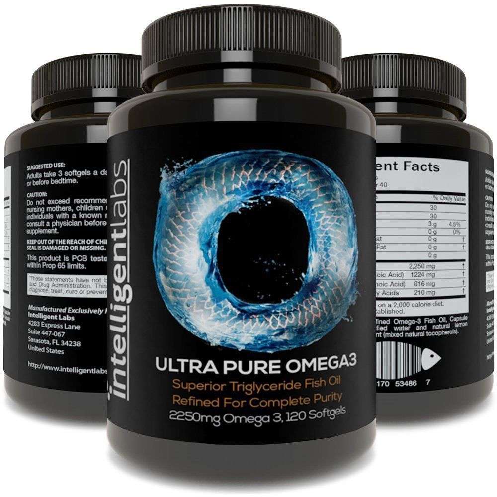 Intelligent Labs Triglyceride Omega 3 2250mg Fish Oil Capsules 120 ...