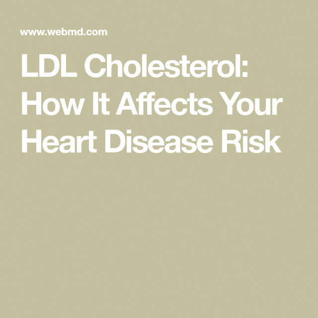 LDL Cholesterol: How It Affects Your Heart Disease Risk #ldlcholesterol ...