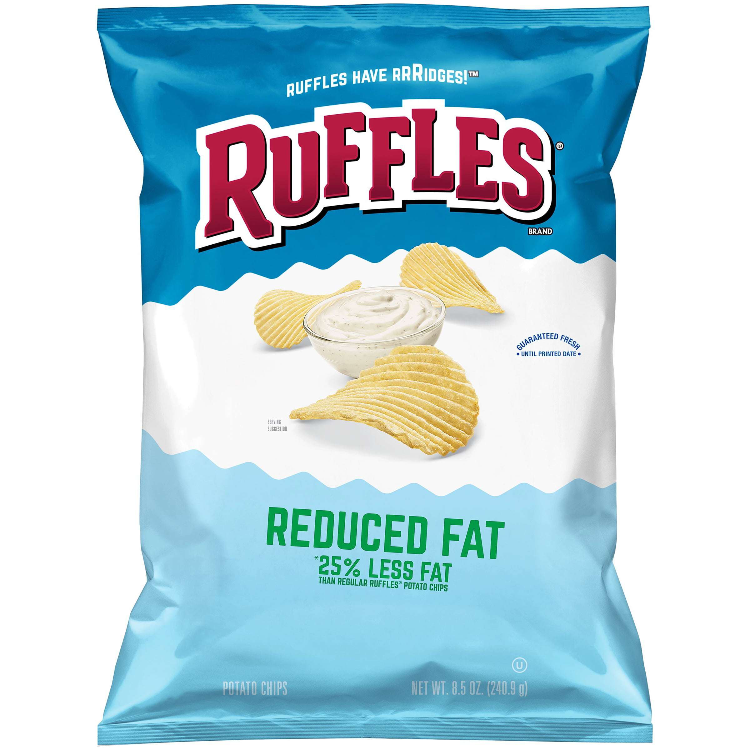 Ruffles Reduced Fat Potato Chips, 8.5 Oz.