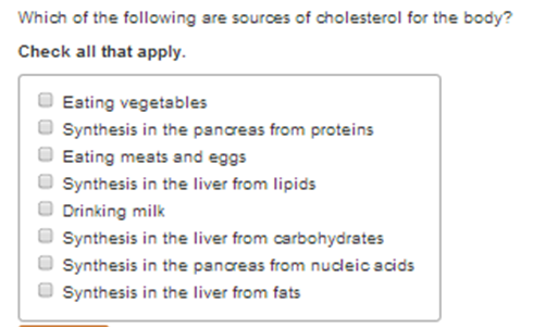 Solved: Which Of The Following Statements About Cholestero ...