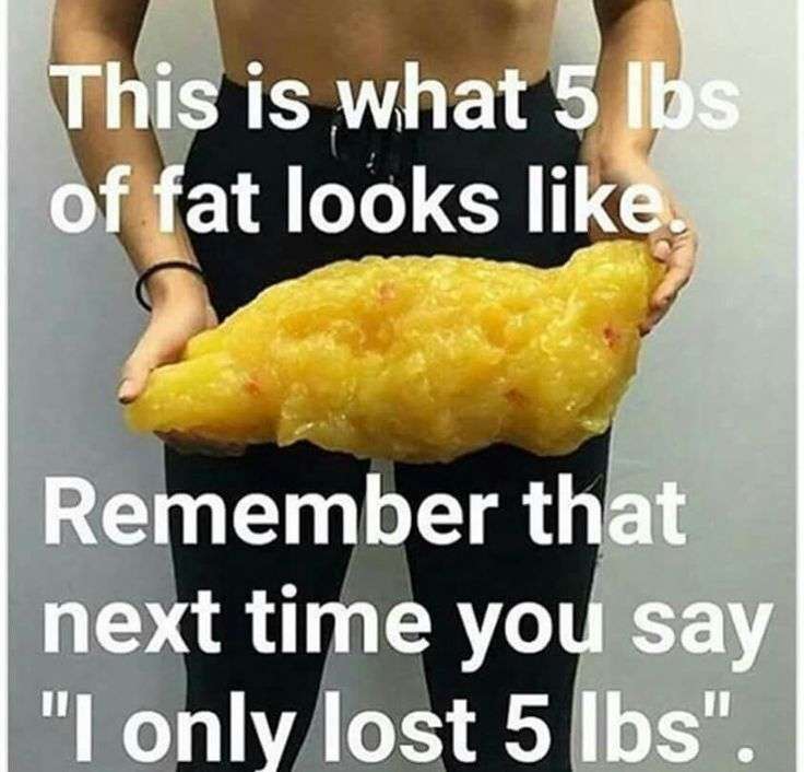 This is what 5 pounds of fat looks like. Remember that the next time ...